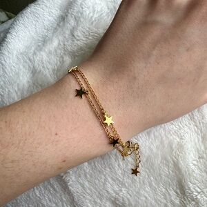 Gold Star Charm Bracelet